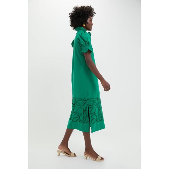 HYACINTH HOUSE Emerald Green Eliza Midi Dress Size XL NWT Retail $168 Tuckernuck - Picture 4 of 9